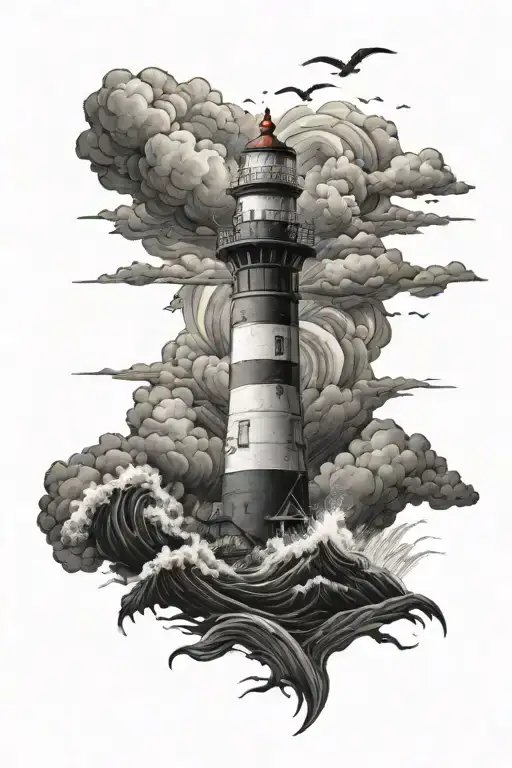Lighthouse In The Storm