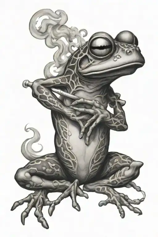 Smoking Fierce Frog