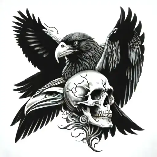 Ravens And A Skull