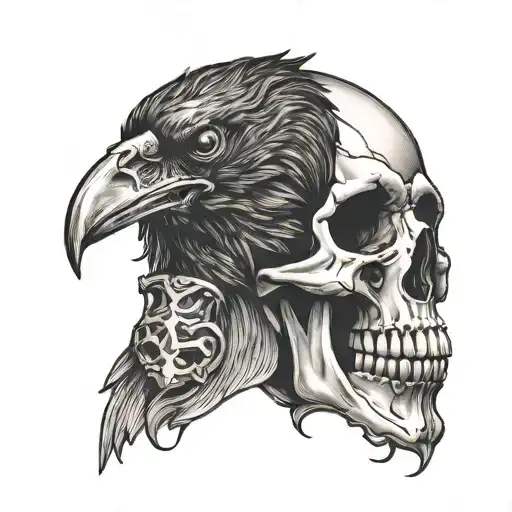 Crow And A Skull