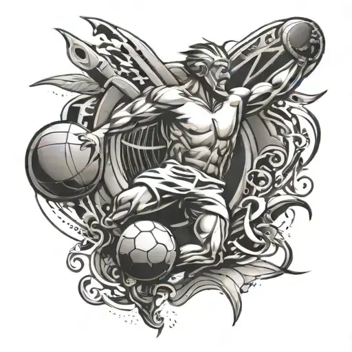 Tattoo Representing The Importance Of Sport