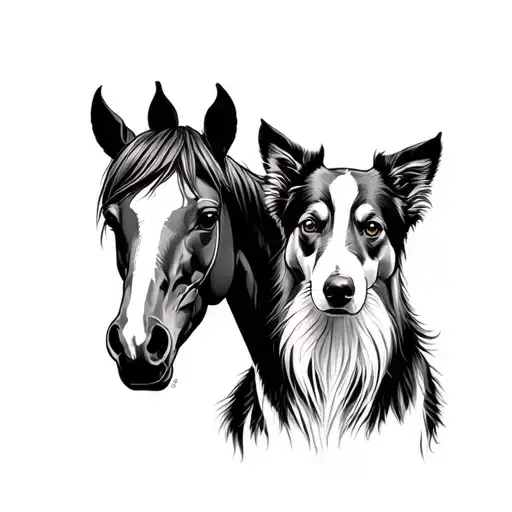 Horse And Dog