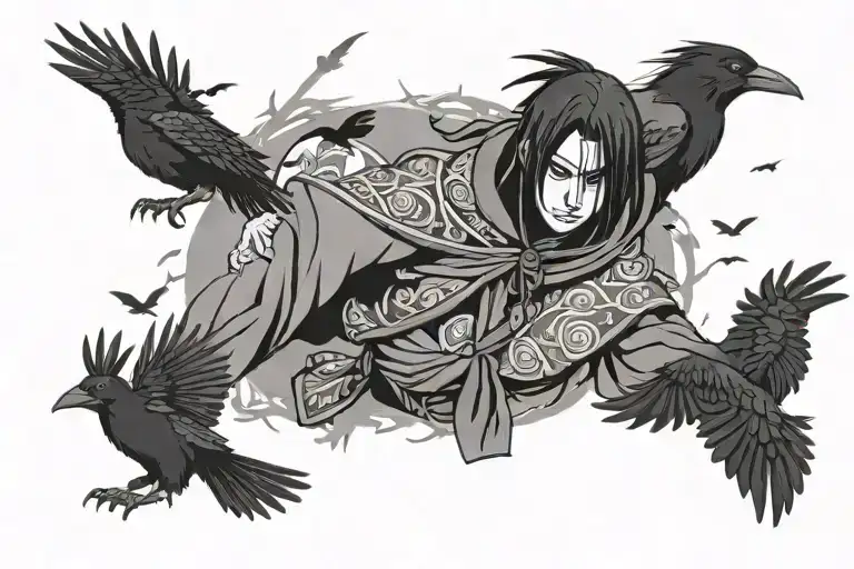 Itachi Uchiha With Crows