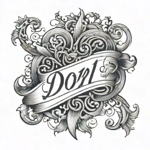 The Word Don In The Middle In Cursive Surrounded By An Empire