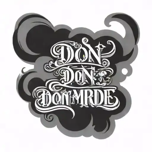 The Word Don In The Middle In Cool Font Surrounded By An Unique Empire