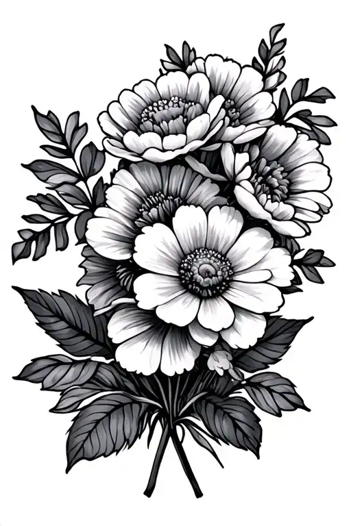 Pretty Flower Bouquet Girly