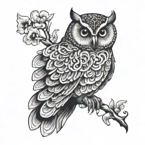 Owl With Portuguese Azulejo In He Background