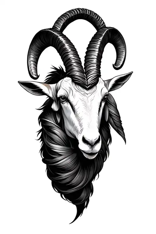 Capricorn Goat And Tail Wrapped