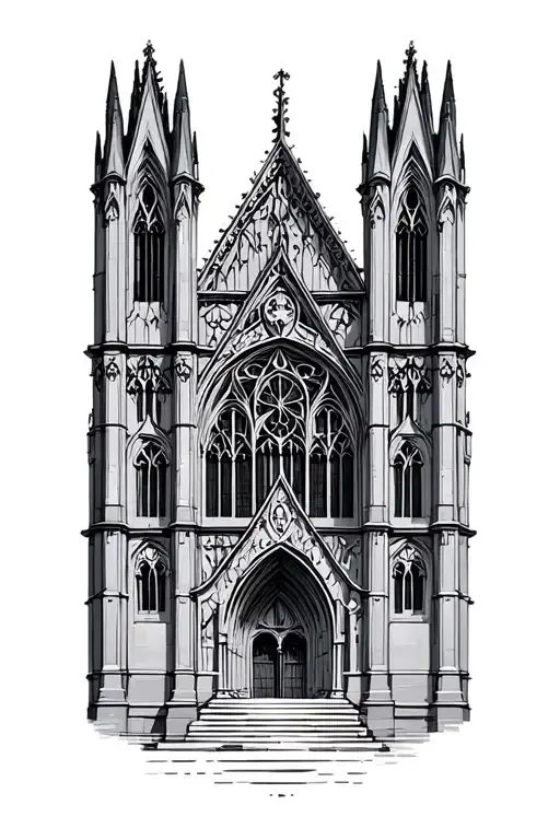 Gothic Cathedral Fine Line
