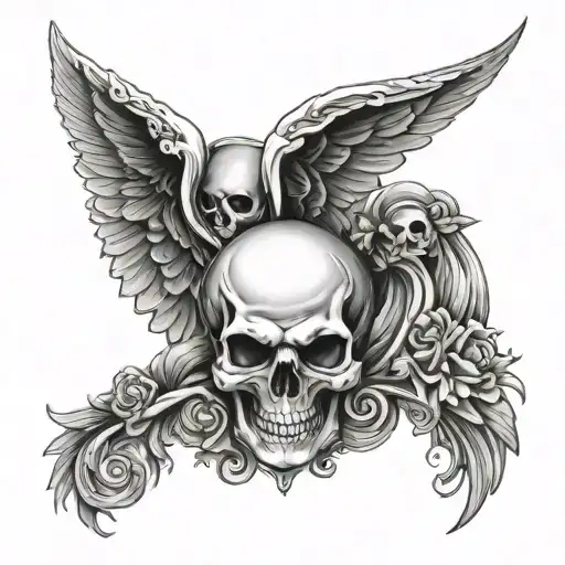 Skull Arch Angel Michael