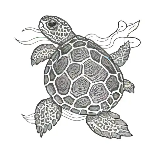 Small Fine Line Turtle