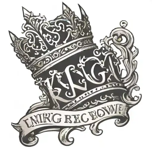 Text With King Crown