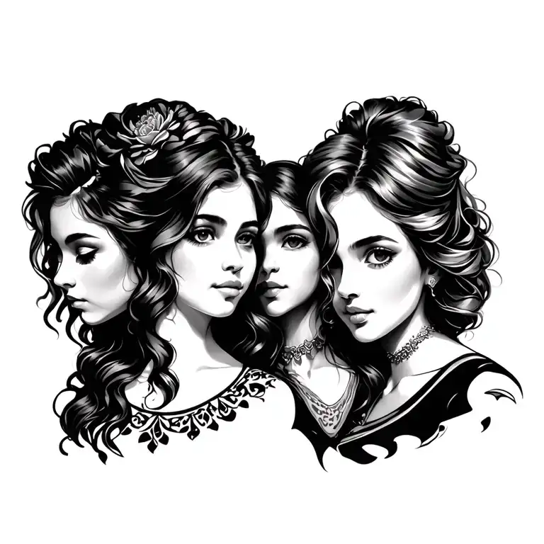 Tattoo For A Guy Representing 3 Daughters