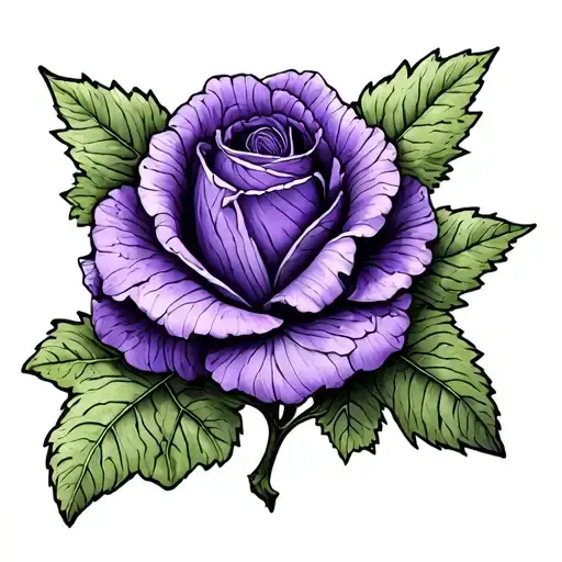 Violet With The Stem The Word Violet