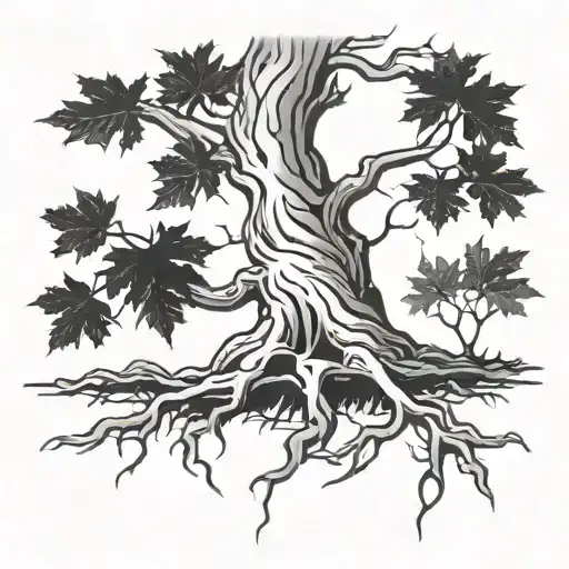 Maple Tree With Roots