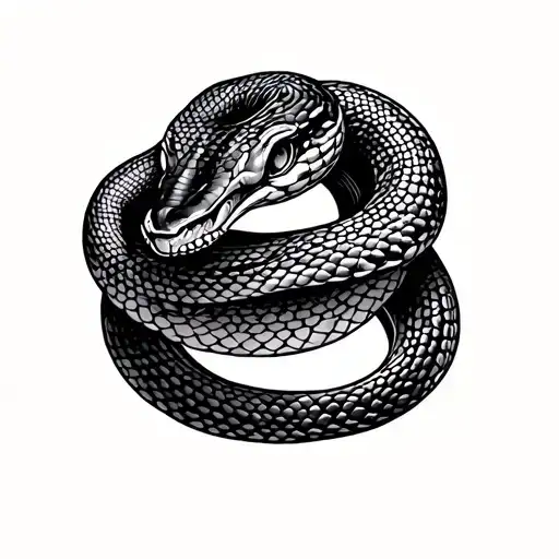 Snake Tattoo Across Forearm