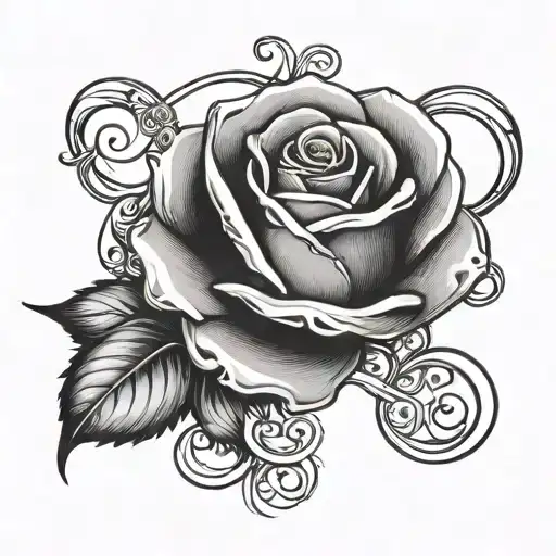 Black Rose And Infinity Symbol