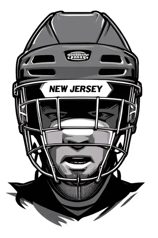New Jersey Hockey Helmet