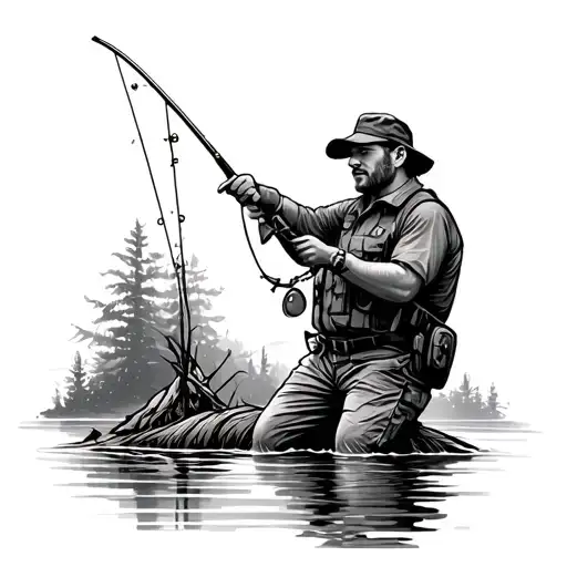 Outdoorsman And Fishing