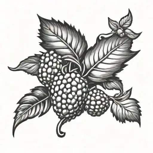 Trowel With Raspberry Vine Wrapped Around It