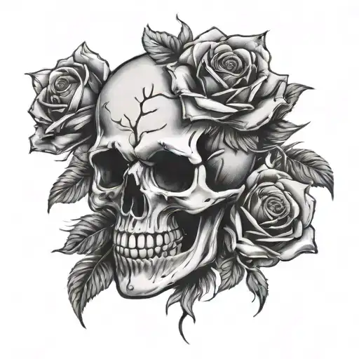 Skull And Roses