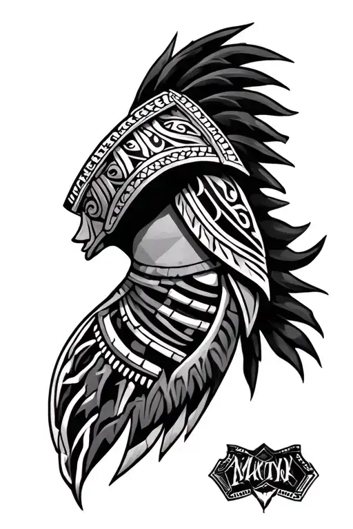 Armor For Thigh And Chest Including African Tribal Patterns