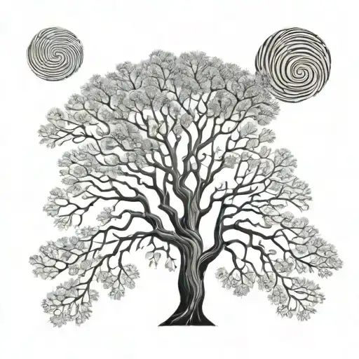 Tree With Fingerprints As Treetops