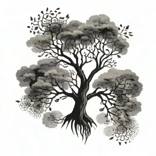 Tree Of Life With Fingerprints As Treetops