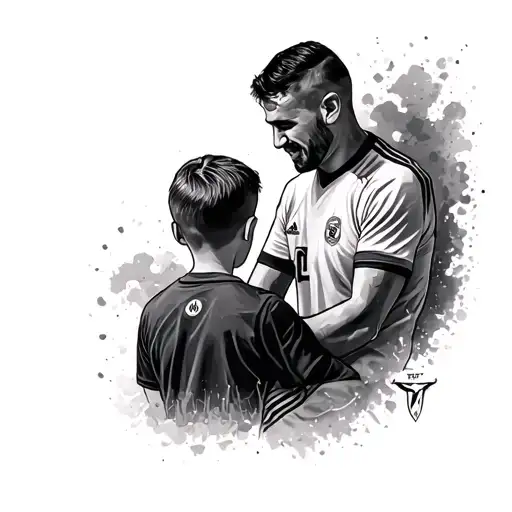 Boy And Dad At Wembley