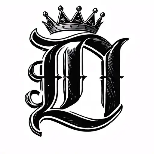 Word Da With A Crown Overhead The Letter D
