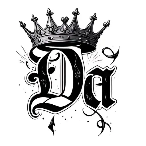 The Word Da With A Crown Overhead The D In An Irish Inspired Font And Masculine