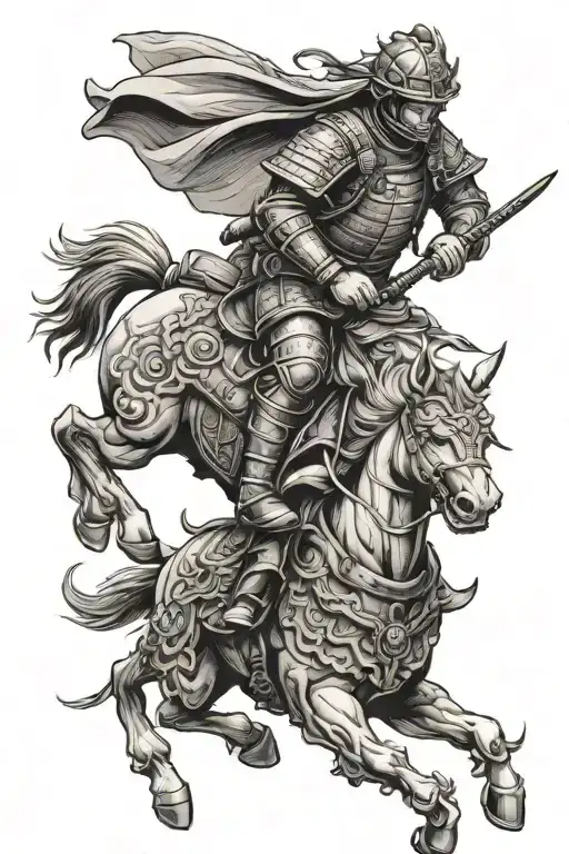 Firefighter Samurai Warrior Riding