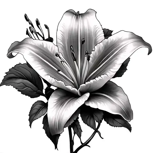 Little And Big Lily And Roses For Cover Up