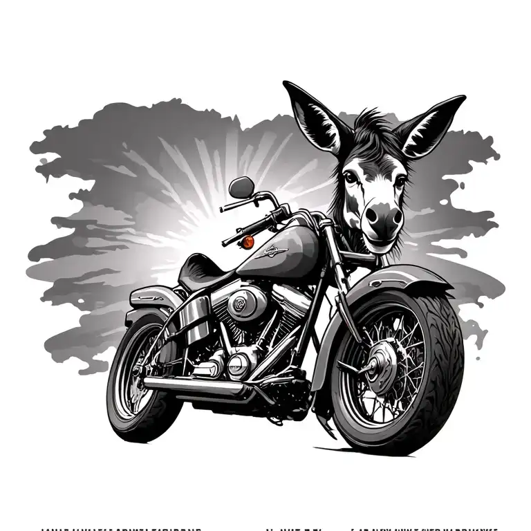 Donkey Harley Davidson Motorcycle