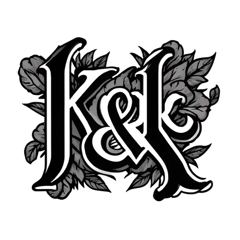 Kade & K Name Letter