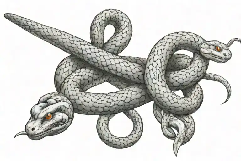 Snake Wrapped On 2001 In Roman Numeral