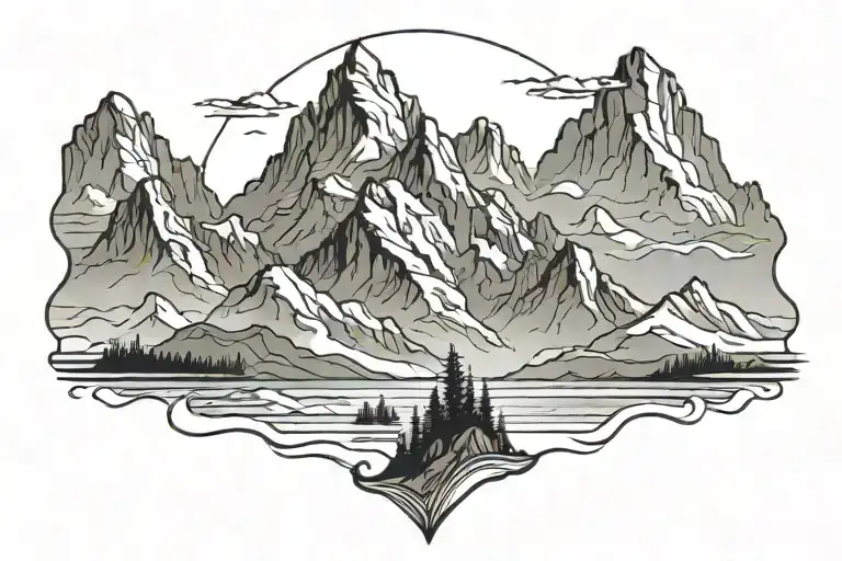 Mountain Range Silhouette