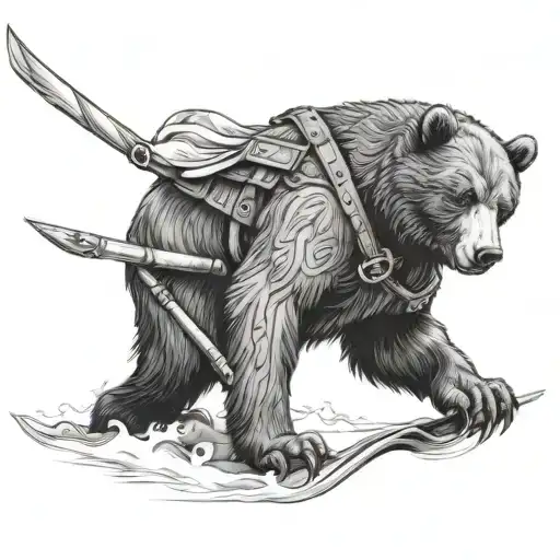Bear Warrior Skiing