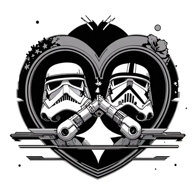 Star Wars Rebel Alliance And Galatic Empire In A Heart