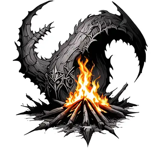 Bonfire From Dark Souls Game Series Inspired
