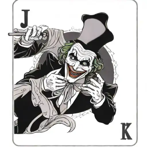 Joker Tarot Card Depicting
