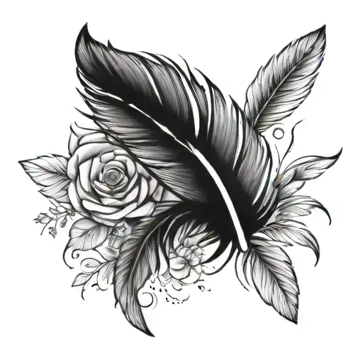 Feather Flower Surrounded