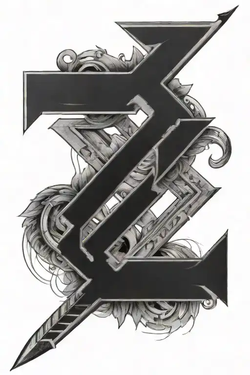 06 25 In Roman Numerals Inside An Arrow