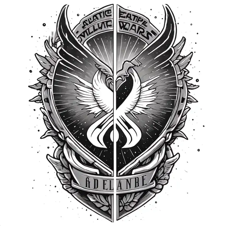 Half Of Galatic Empire Logo And Half Rebel Alliance Logo Combined Into A Heart