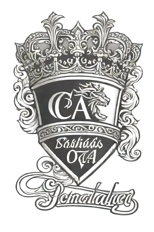 Ca Logo With Kings Crown On Top