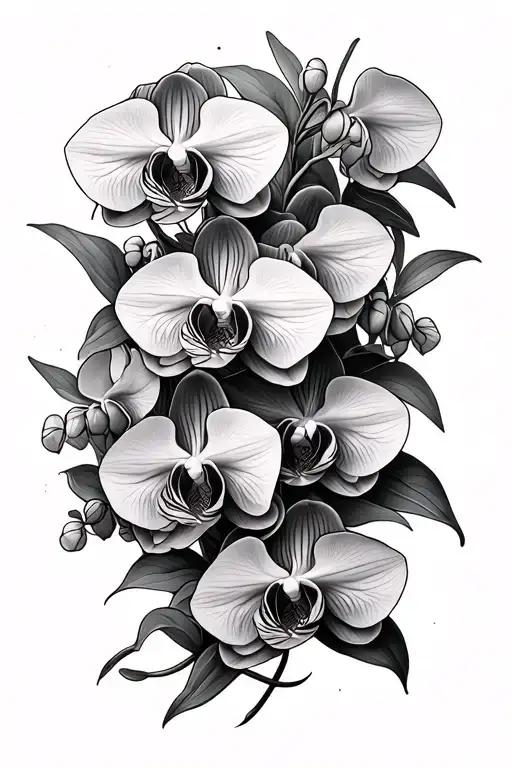 Long String Of Orchids Intertwined