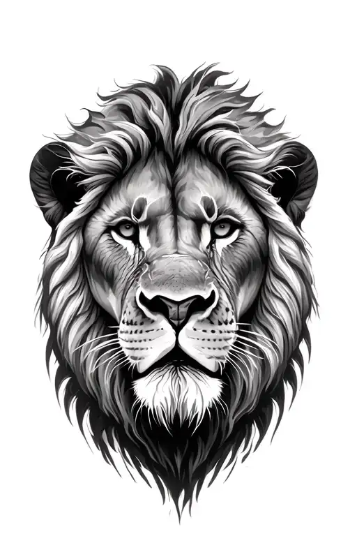Realistic Lion Back