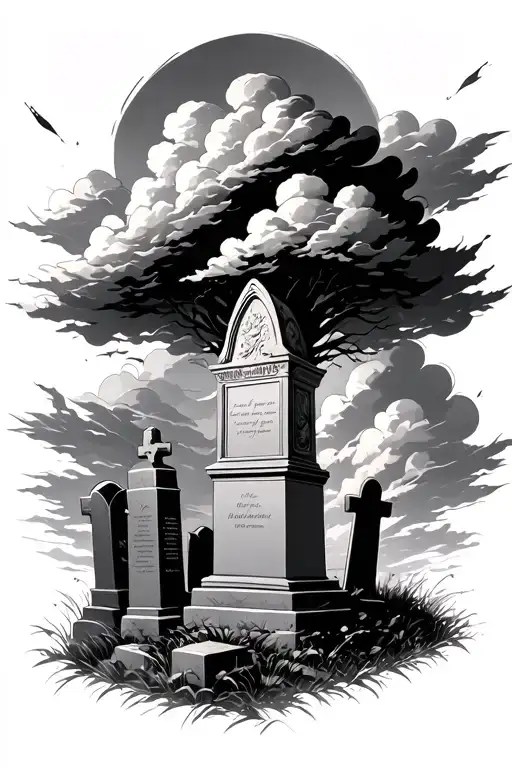 Realism Clouds Surrounding A Grave Yard