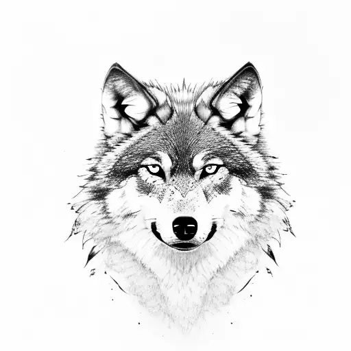 Wolf With Yellow Eyes