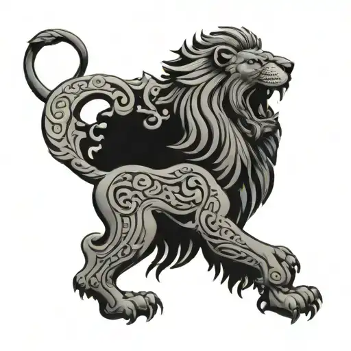 Czech Lion With Czech Inscription